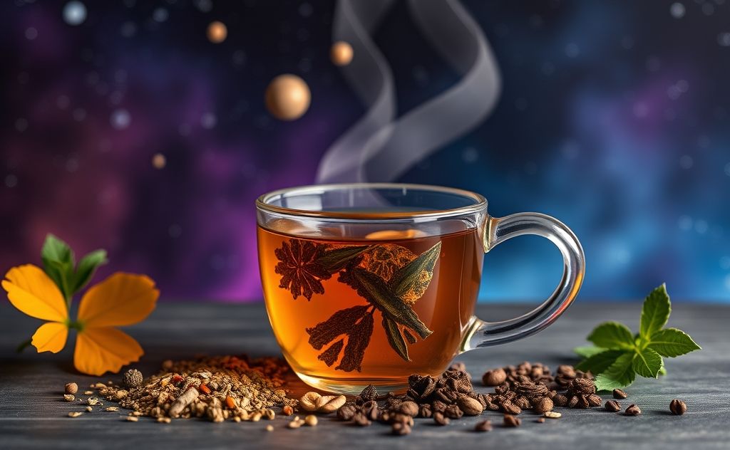 Space Tea blends cosmic herbs and flavors