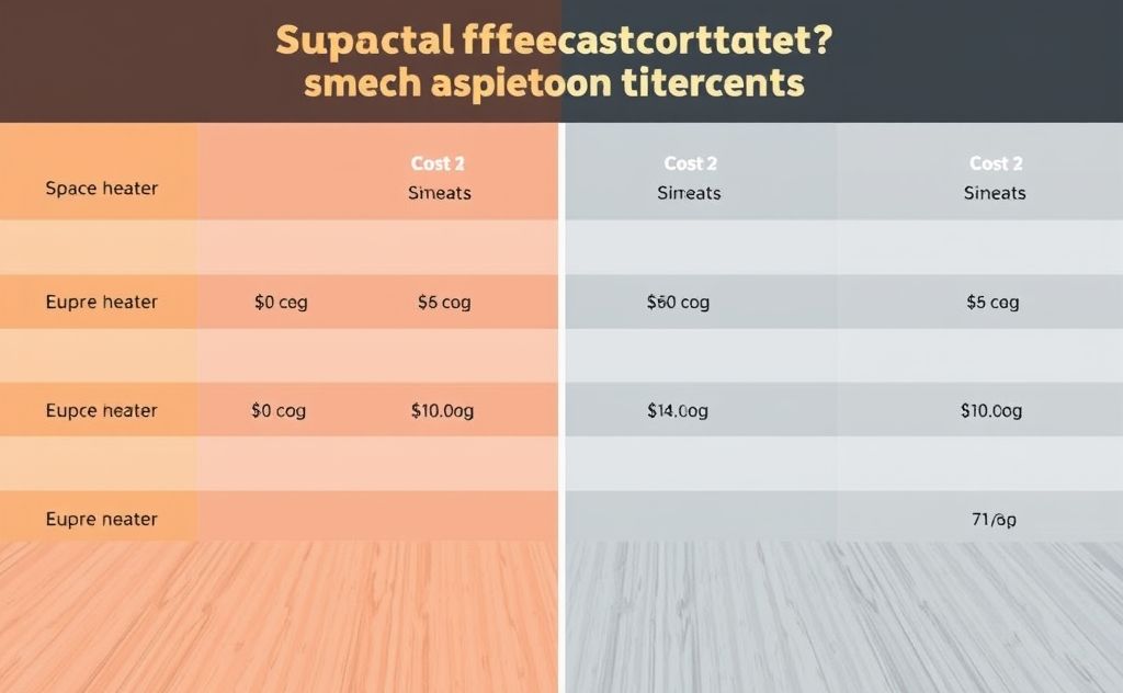 Space heater cost comparison central heating