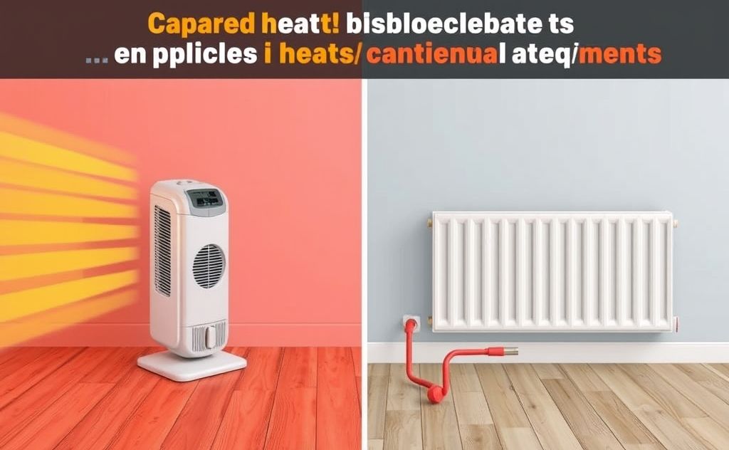 Space heater efficiency compared to central heating
