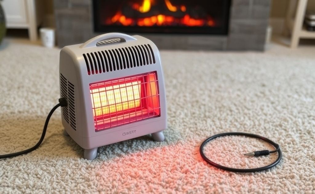 Space heater on carpet safety concerns and tips