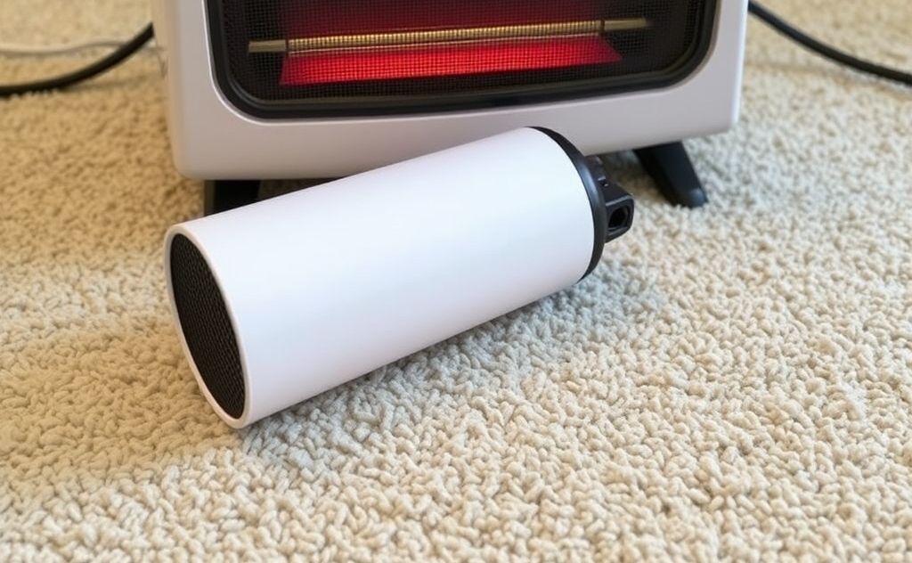 Space heater safety on carpet surfaces