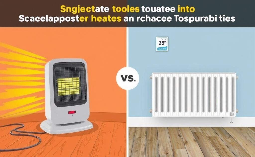 Space heater vs central heating energy use