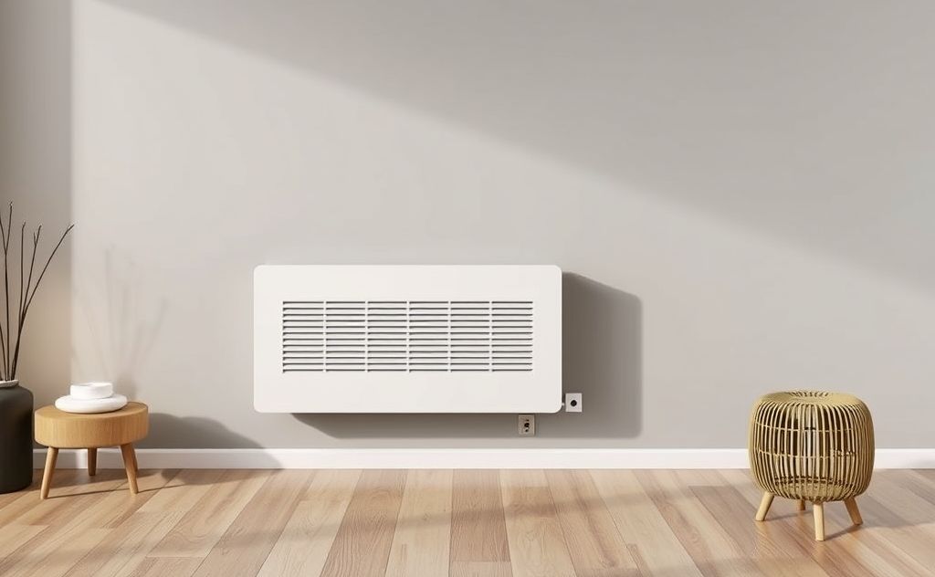 Space-saving modern heater design minimalism