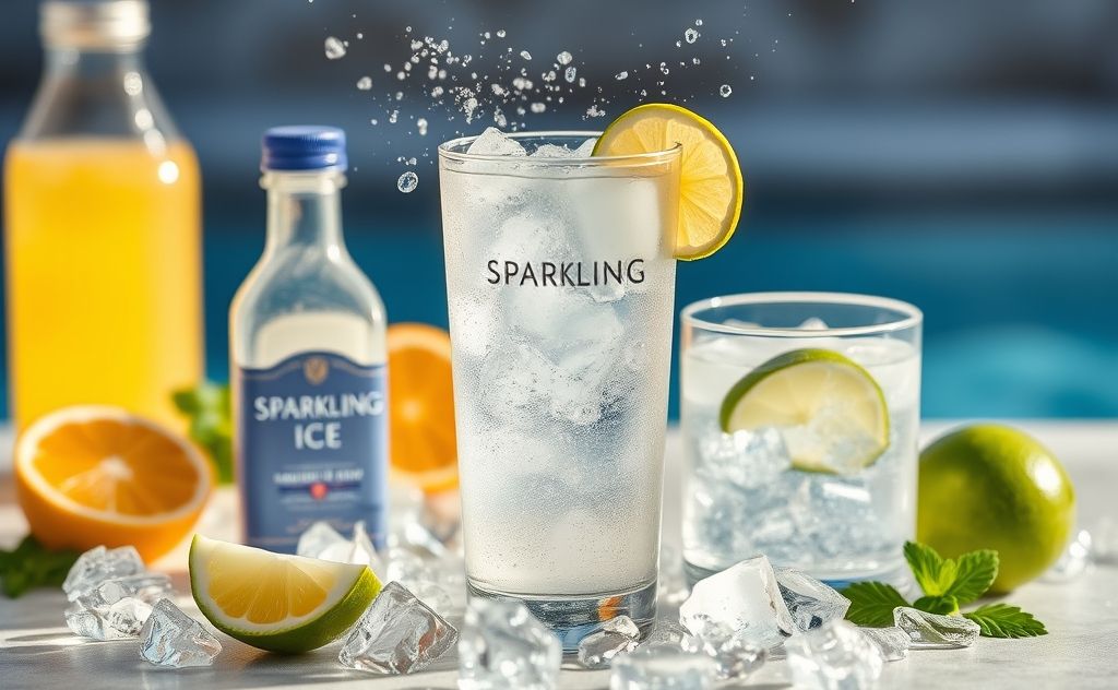 Sparkling Ice drink ingredients in a refreshing setting