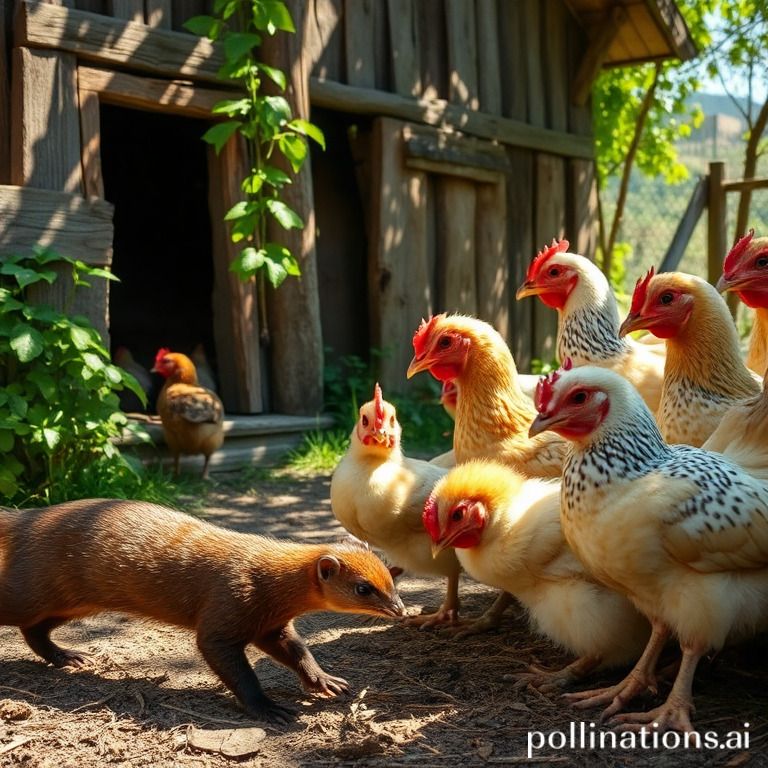 Weasel's impact on chickens.