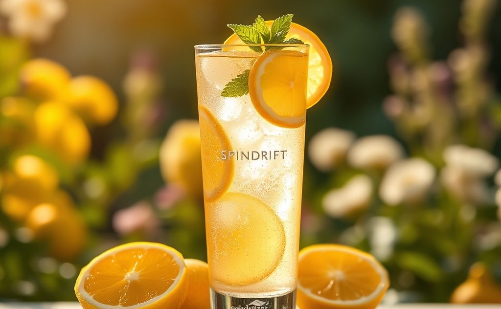 Spindrift Tea Lemon refreshing unique blend caffeine