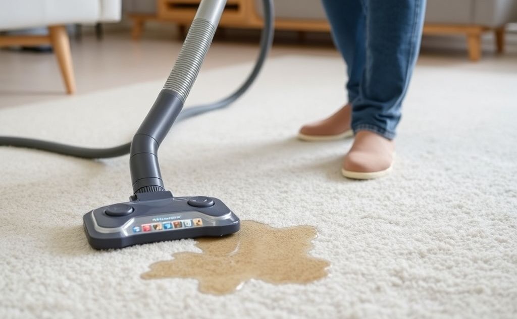 Spot vacuum cleaning small spills easily and quickly