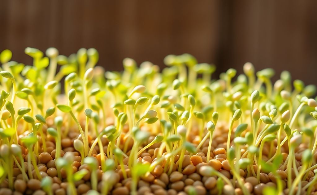 Sprouting lentils for healthy chicken feed