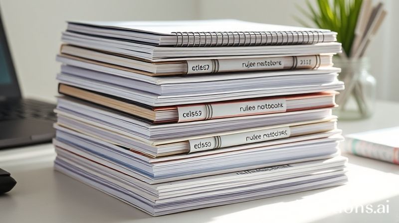 Tumpukan buku tulis