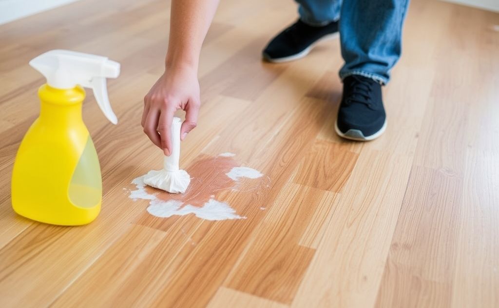 Stain removal methods for laminate floors