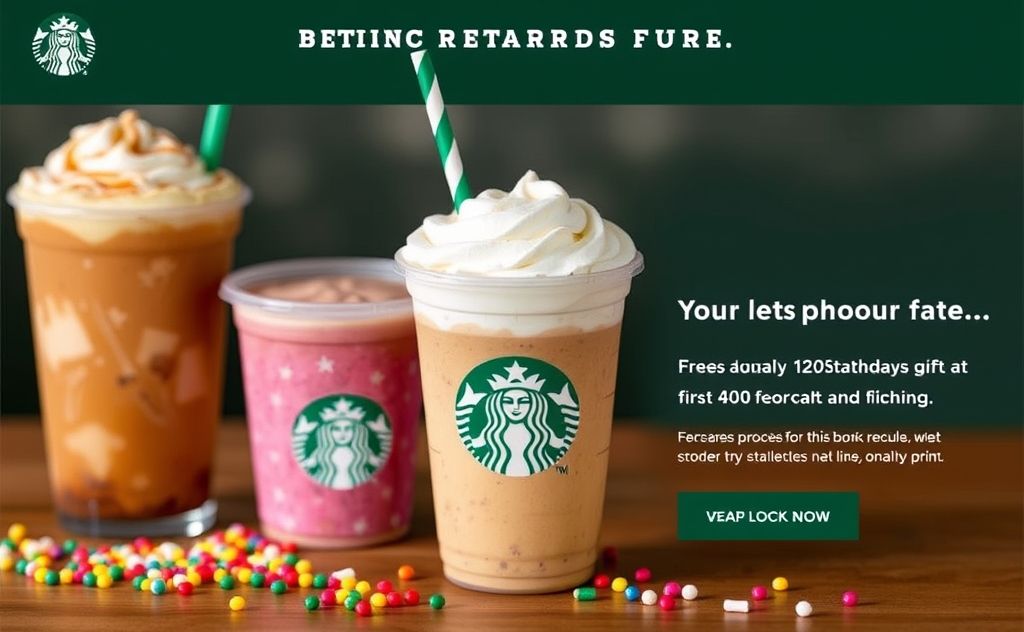 Starbucks rewards birthday free drink offer