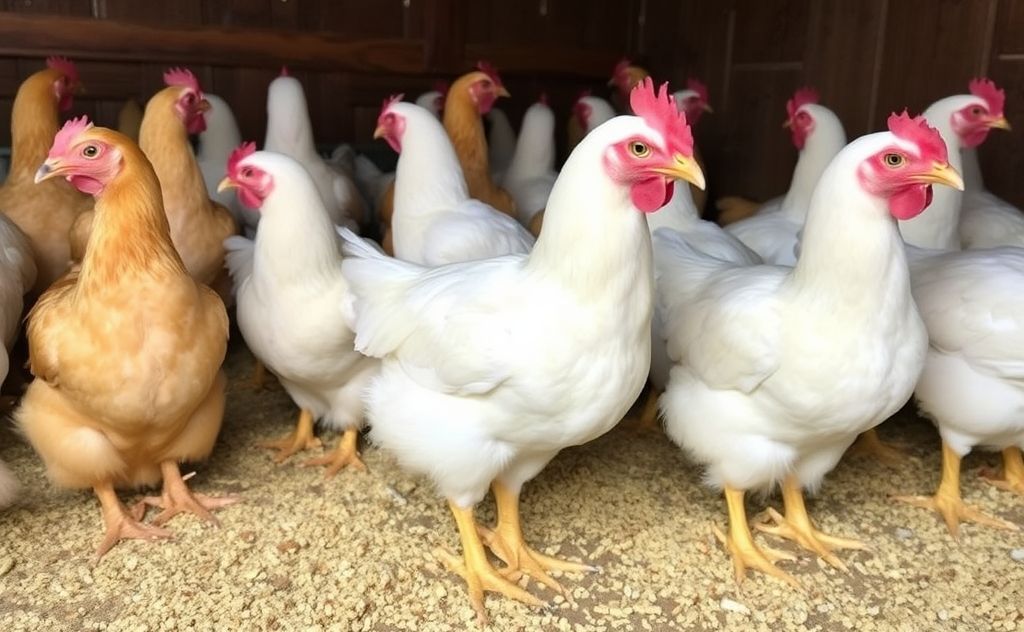 Start chickens on layer feed at 18 weeks old