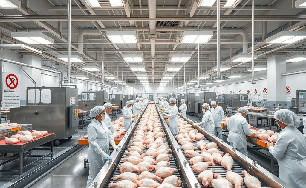 State-inspected facility for chicken processing