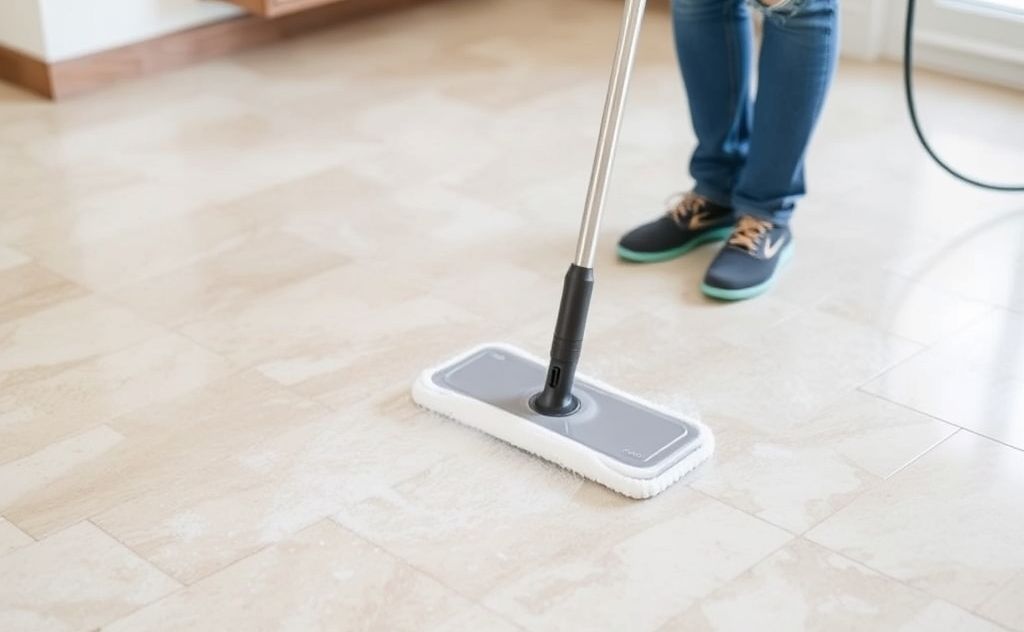 Steam mop benefits for cleaning tile floors