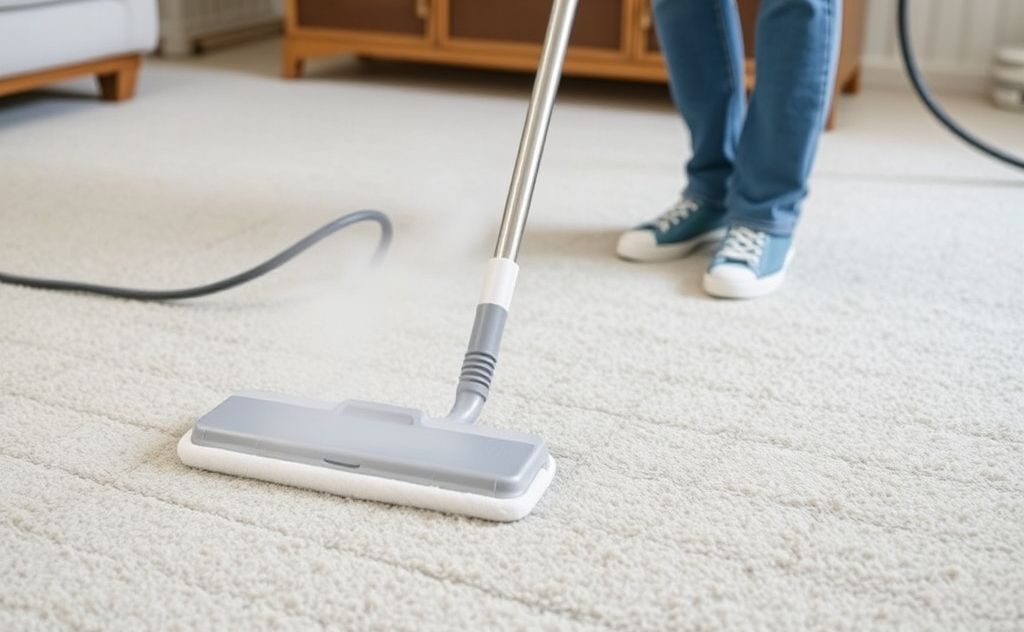 Steam mop effectiveness on carpet cleaning.