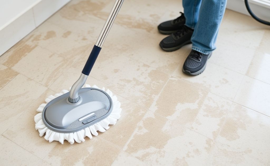 Steam mop effectiveness on dirty grout cleaning