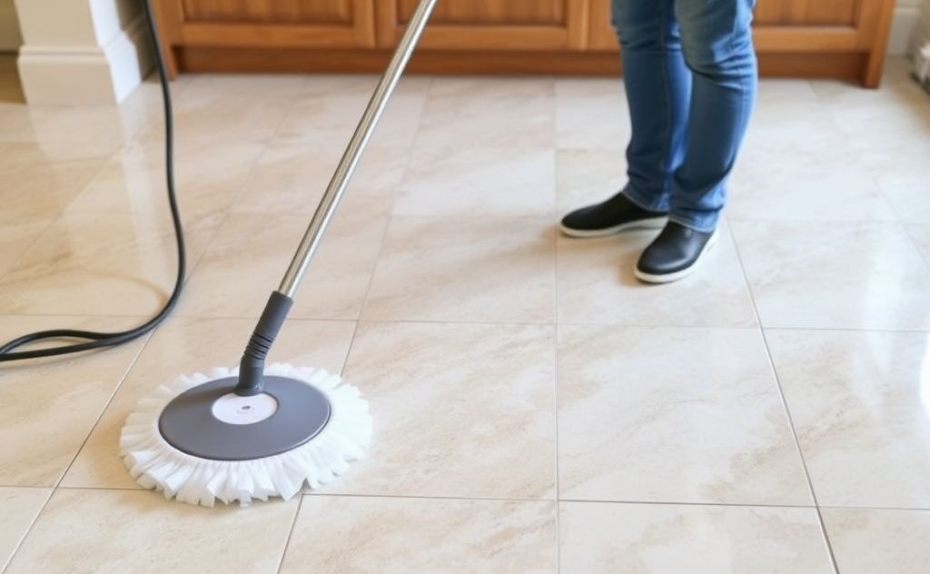 Steam mop tile floors effectively and safely