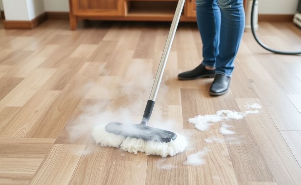 Steam mopping benefits for various floor types.
