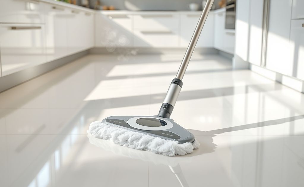 Steam mops cleaning surfaces without streaks.