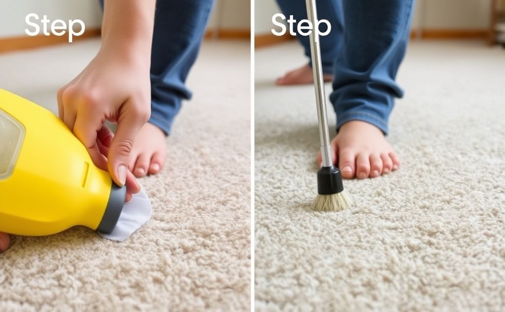 Step by step cleaning mouse droppings carpet