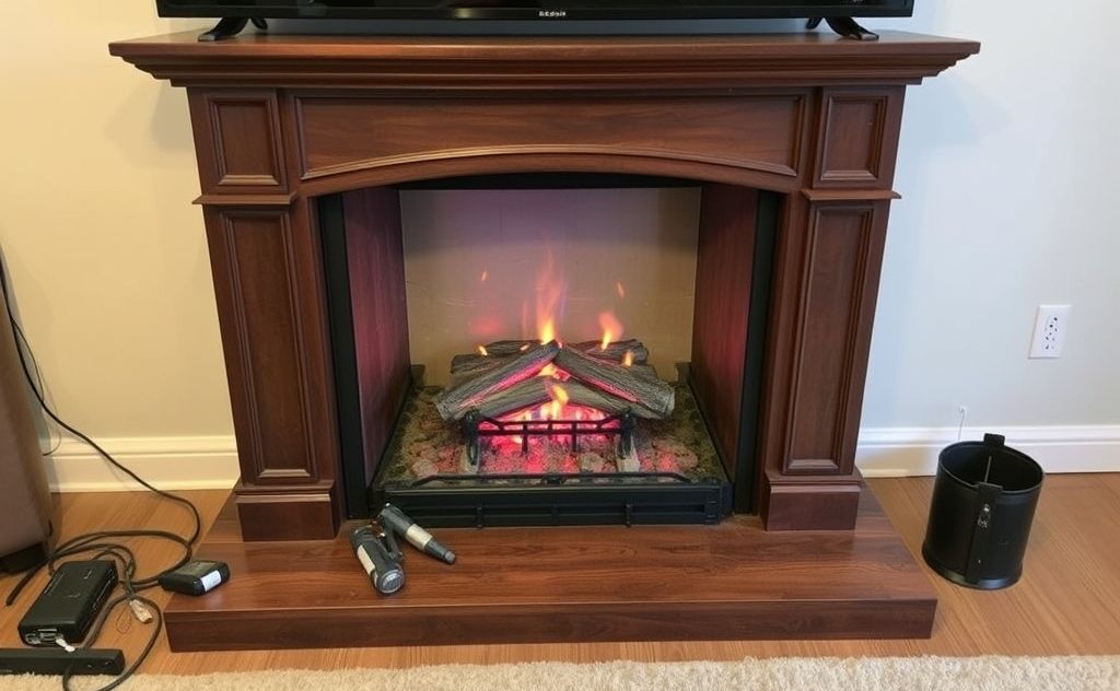 Step by step disassembly electric fireplace