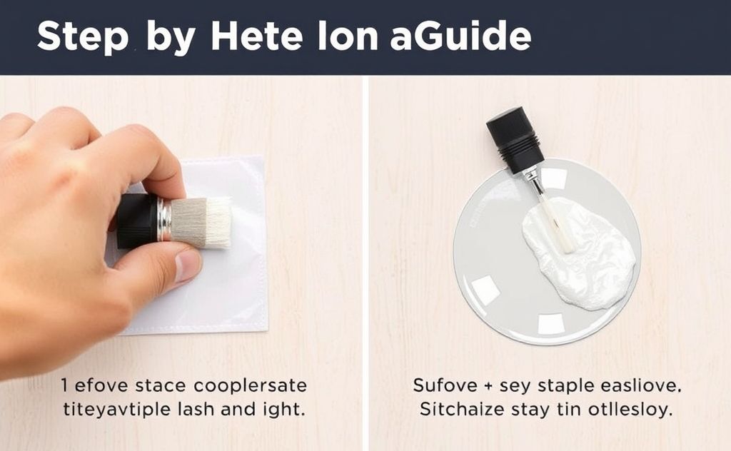 Step by step guide for adhesive removal