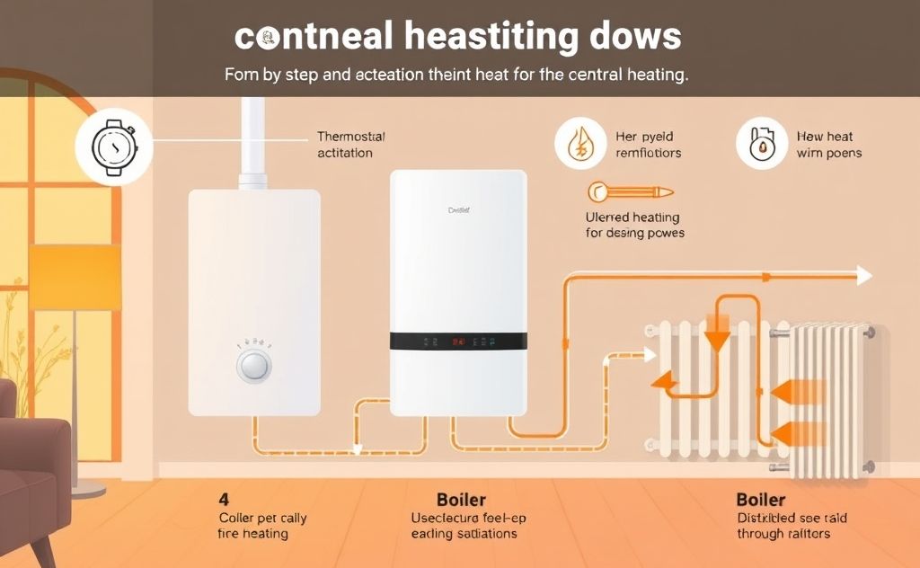 Step by step guide for central heating power