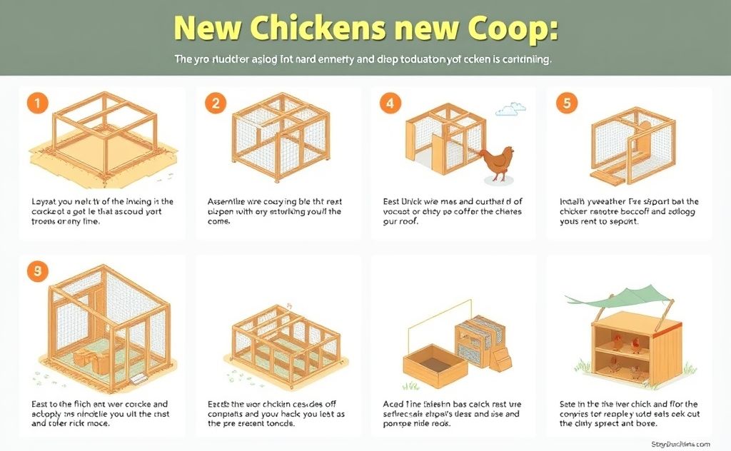 Step by step guide for chickens new coop
