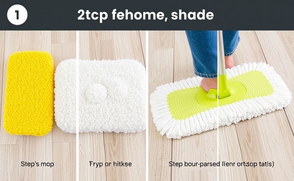 Step by step guide for cleaning mop pads