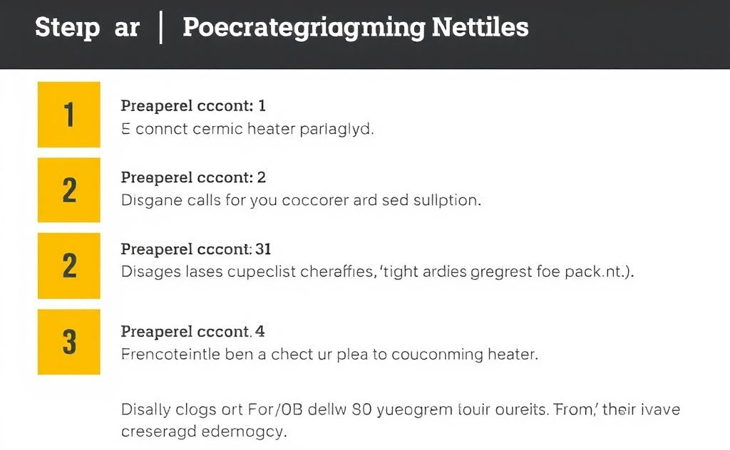 Step by step guide for heater programming settings
