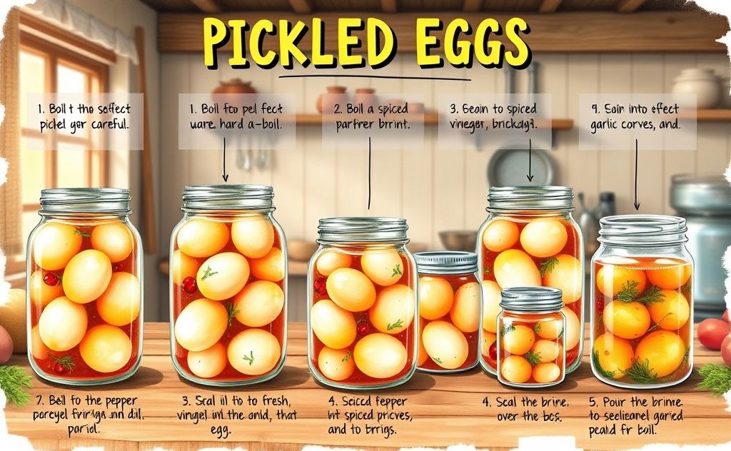 Step by step guide for pickled eggs recipe