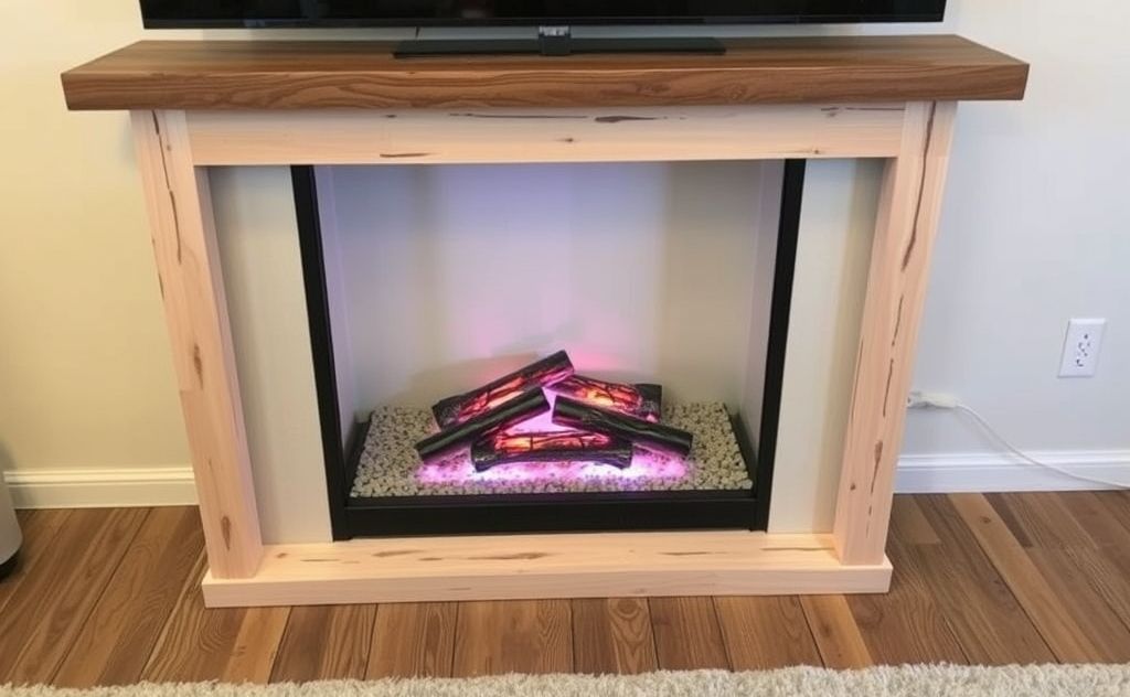 Step by step guide to build electric fireplace frame
