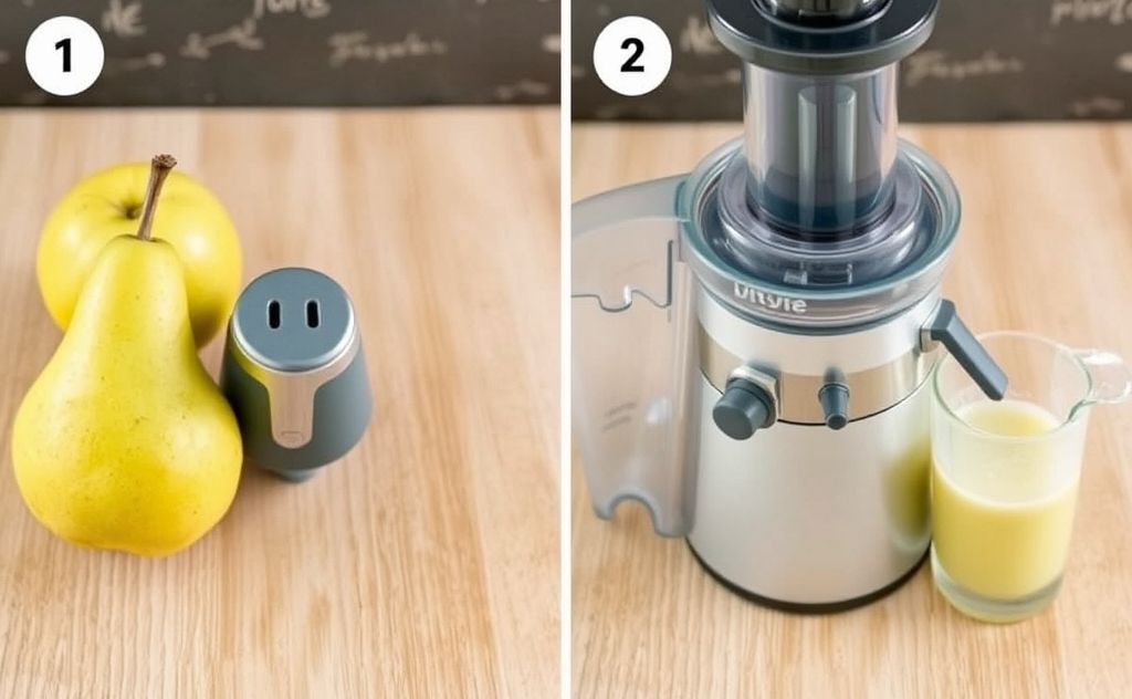 Step by step juicing pears with Pure Juicer