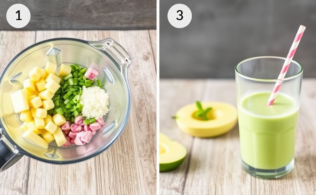 Step by step prepare Bahama Mama smoothie