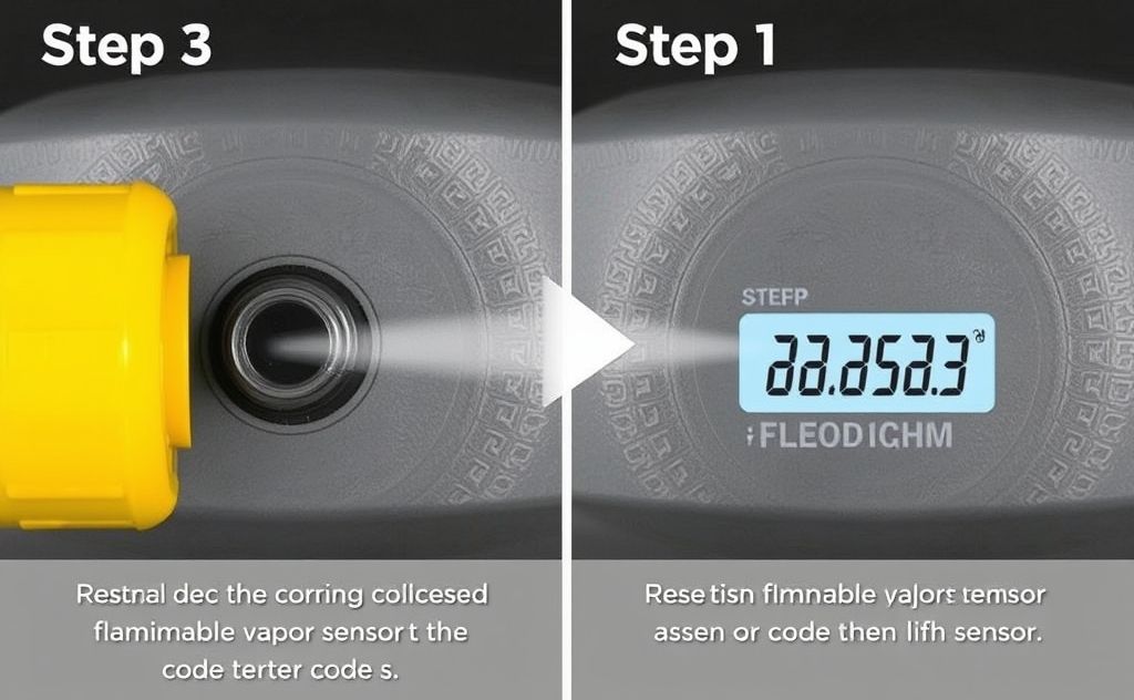 Step by step reset flammable vapor sensor code