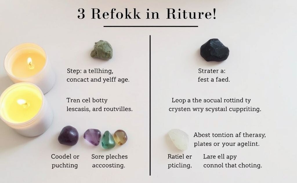 Step by step ritual with crystals and affirmations