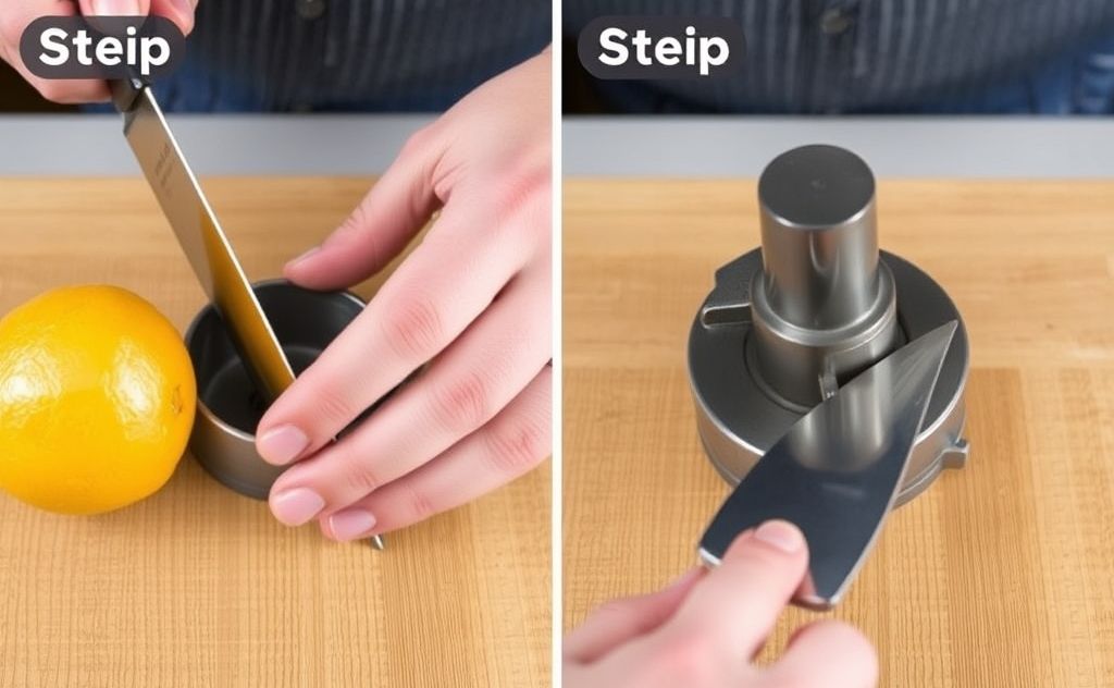 Step by step sharpening Champion Juicer blade