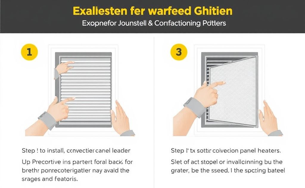 Step-by-step guide for installing convection panel heaters.