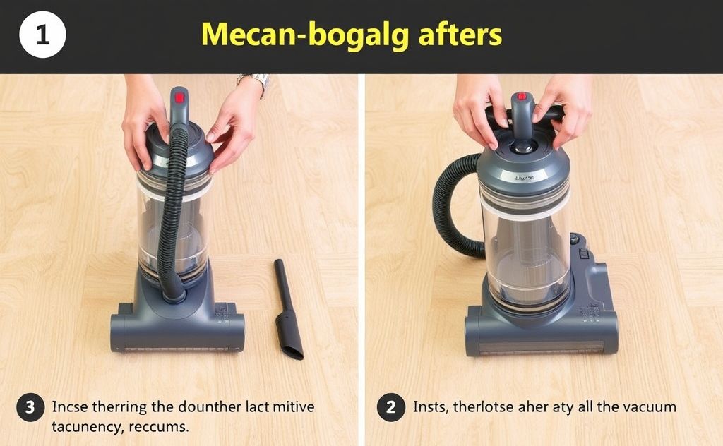 Step-by-step guide on assembling a vacuum cleaner