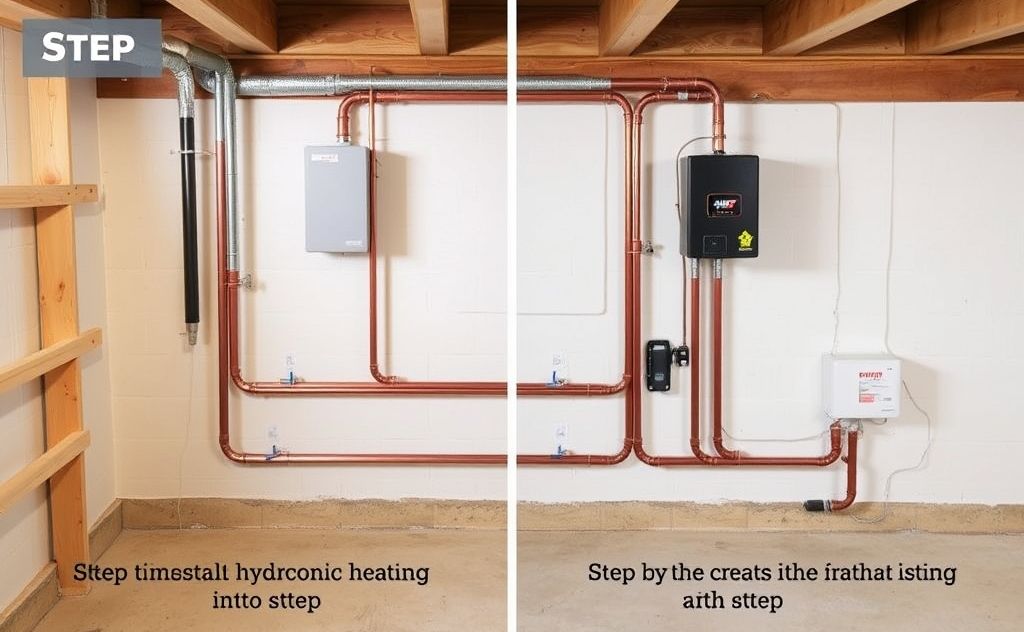 Steps for installing hydronic heating system