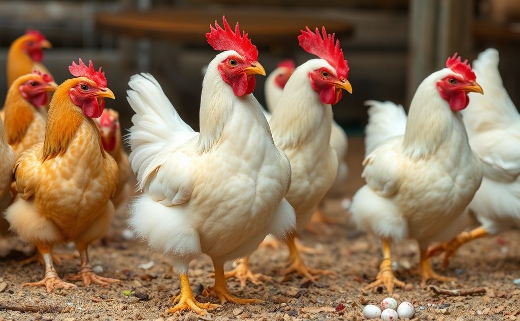 Stimulate natural behaviors in chickens
