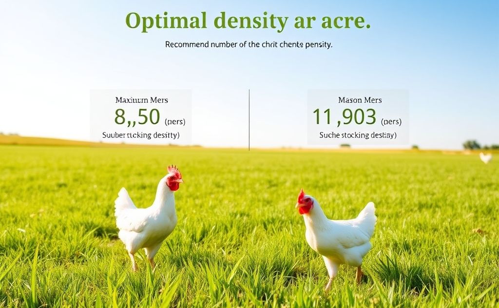 Stocking density for chickens per acre limit