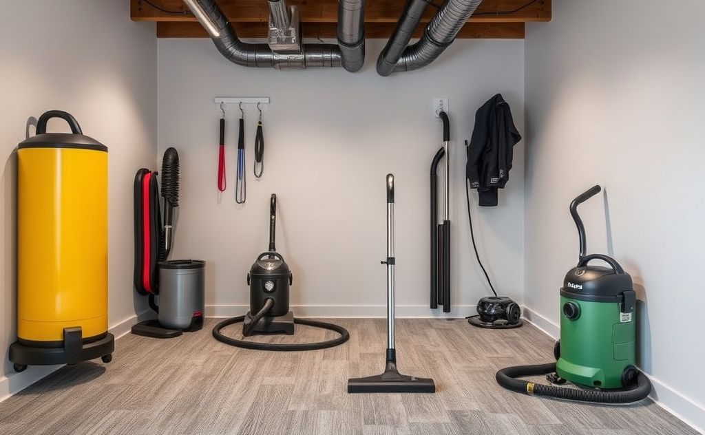 Storage tips for gym vacuums in a clean space