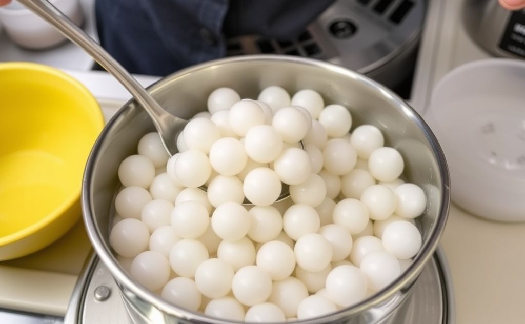 Storing cooked tapioca pearls for boba tea