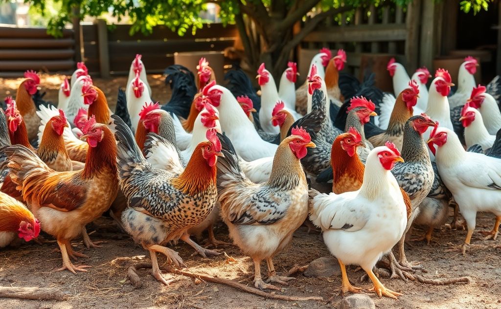 Straight run chickens all genders mixed together