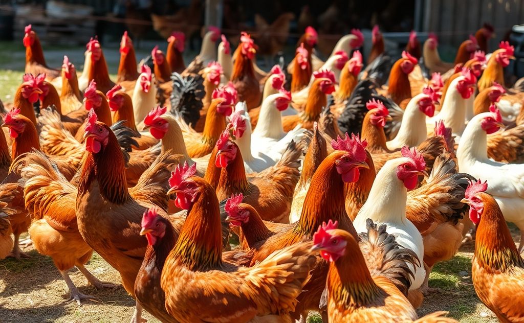 Straight run chickens mix of males and females