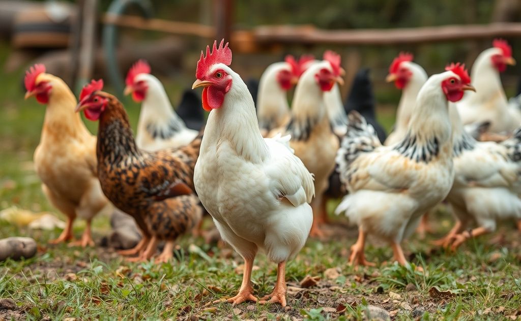 Straight run chickens natural growth and behavior