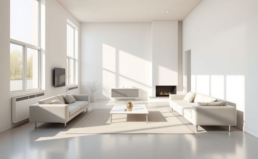 Strategic heater placement enhances minimalist style