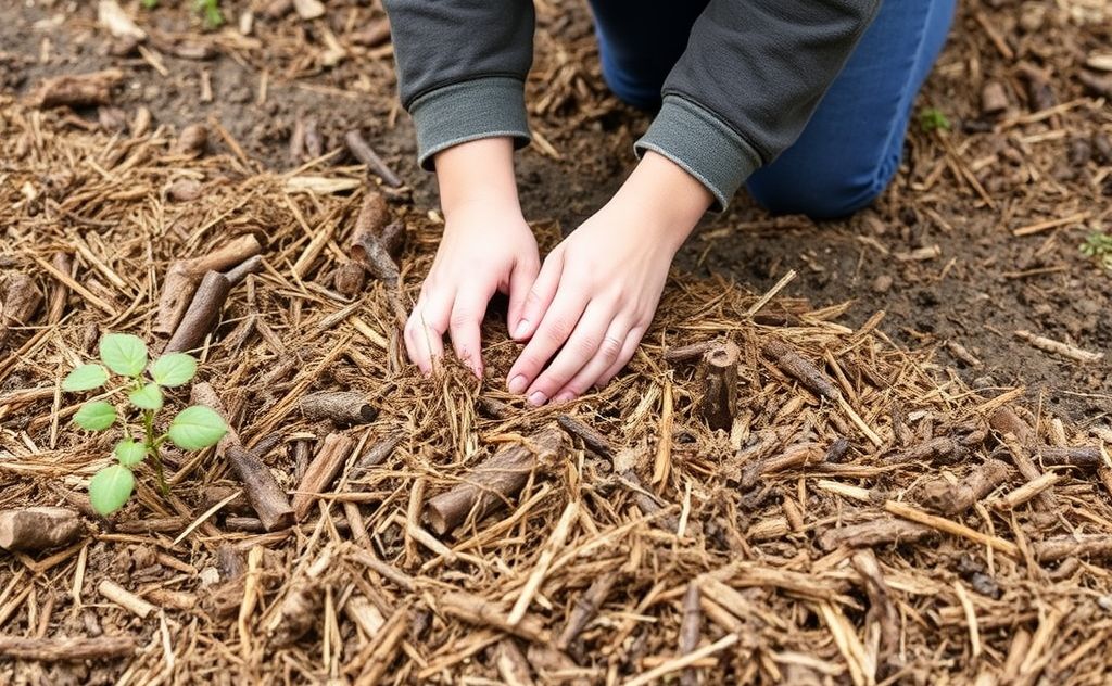 Strategic mulching for temperature regulation