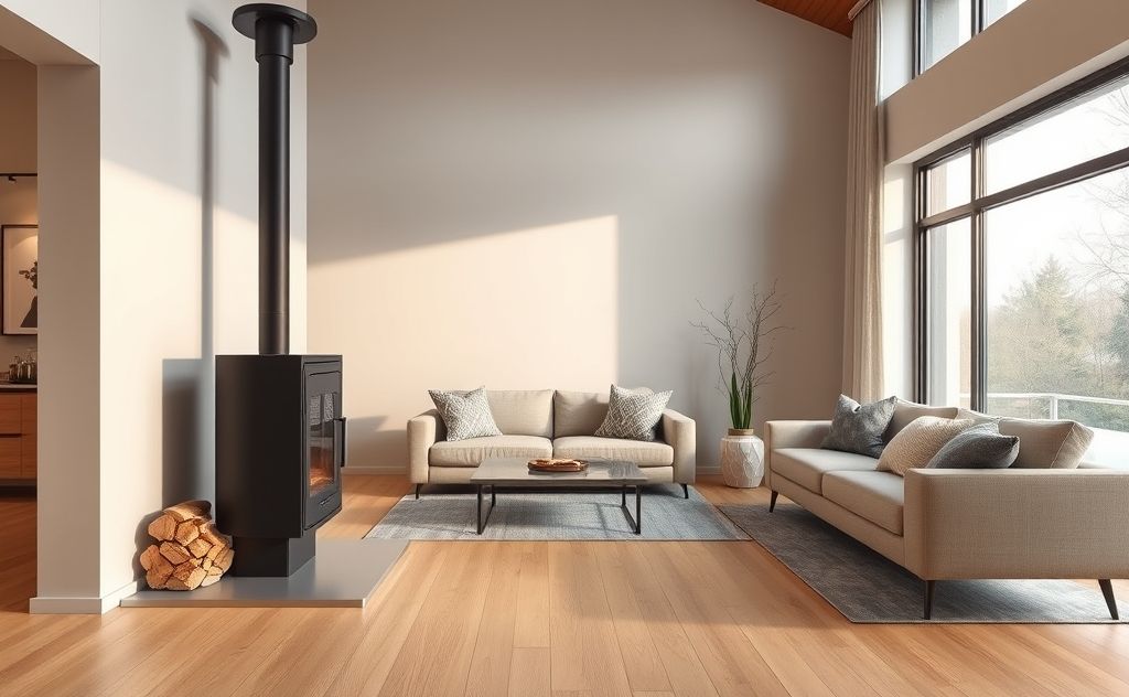 Strategic wood stove placement for modern homes